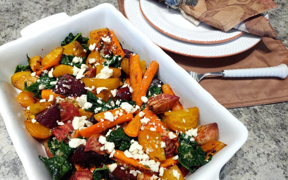 Roasted Beet and Carrot Salad with Feta