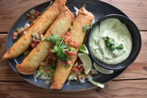 Chicken Taquitos with Pineland Farms Southwest Cheddar